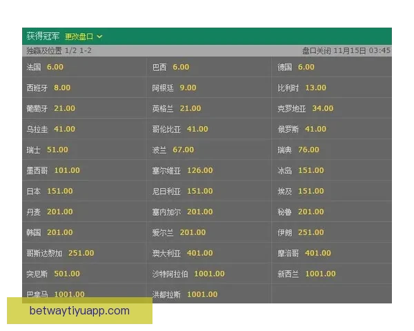 世界杯竞猜赔率深度分析与投注策略：如何利用数据提升投注胜率
